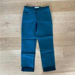 Creatures of Comfort - High Waist Pants in Teal Green